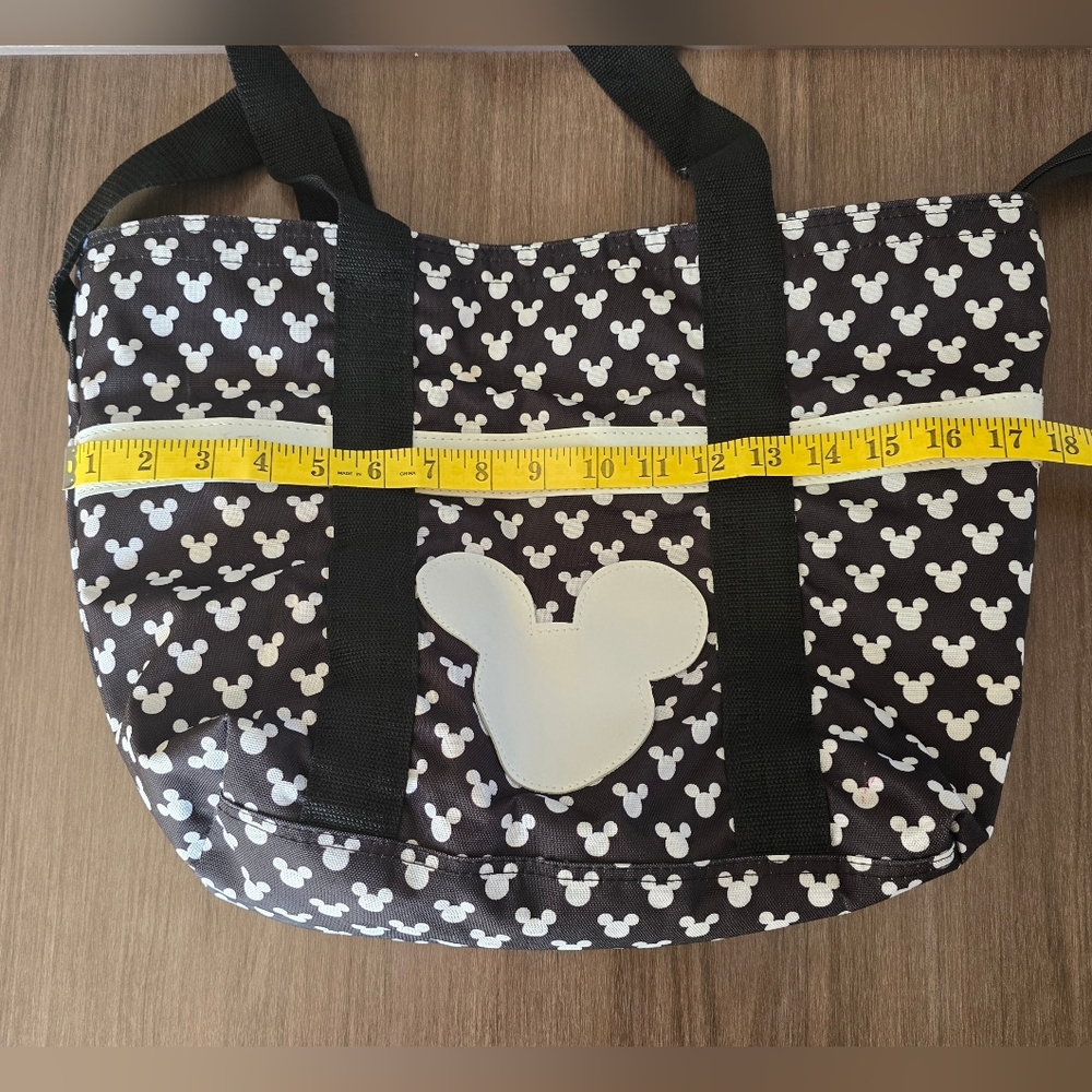 Disney Black and White Mickey Mouse Tote Very Clean Vacation Zip Top Cruise - Picture 8 of 8